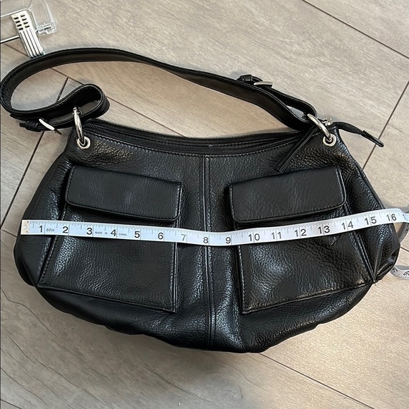 DEREK ALEXANDER Black Vintage Leather Shoulder Bag Mint Condition - Picture 14 of 16